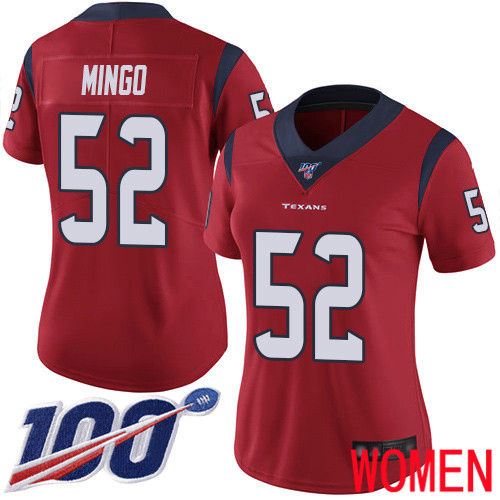 Houston Texans Limited Red Women Barkevious Mingo Alternate Jersey NFL Football #52 100th Season Vapor Untouchable->houston texans->NFL Jersey